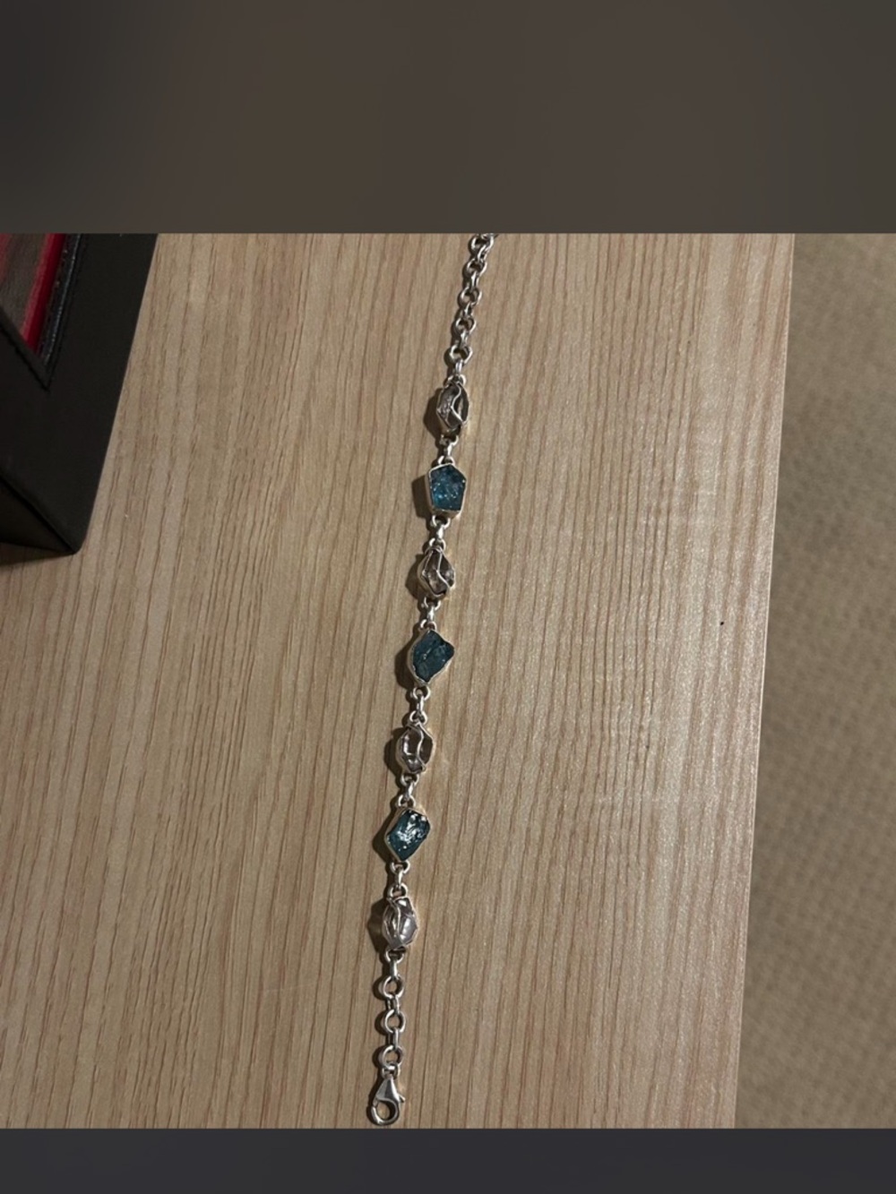 Sterling Silver Bracelet with Gemstones